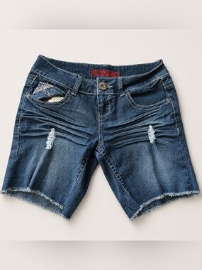 Vintage Y2K Bongo Low Rise Denim Bermuda Jorts Shorts Size 9